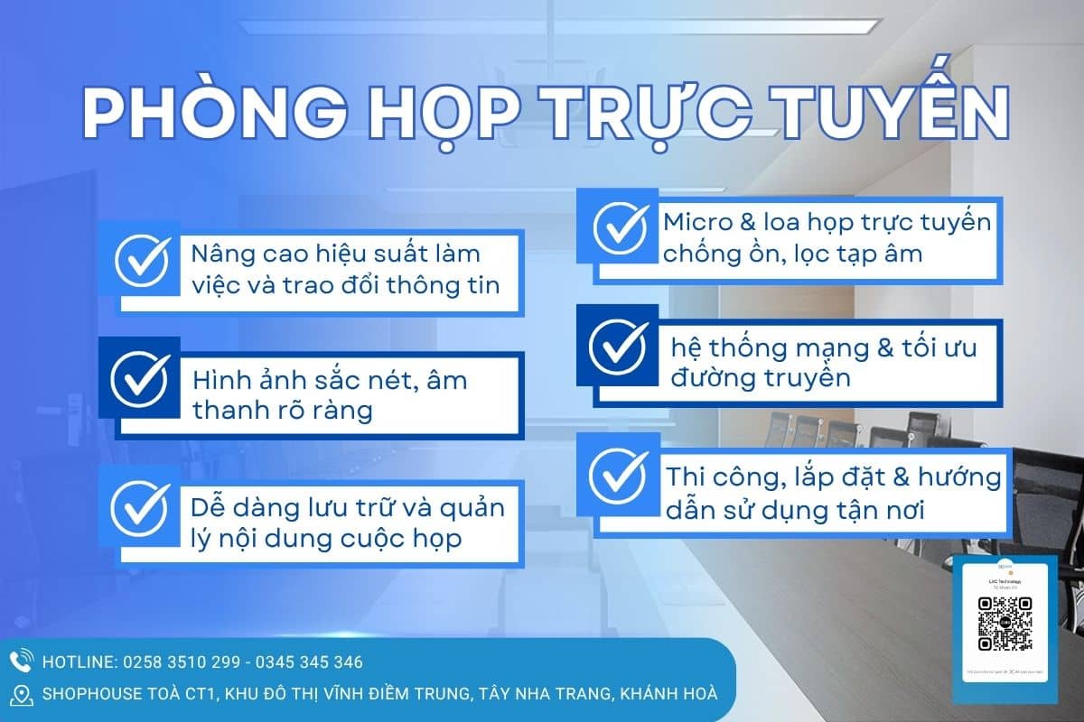 Lắp đặt phòng họp trực tuyến tại Nha Trang – Giải pháp nâng cấp vận hành doanh nghiệp thời đại số