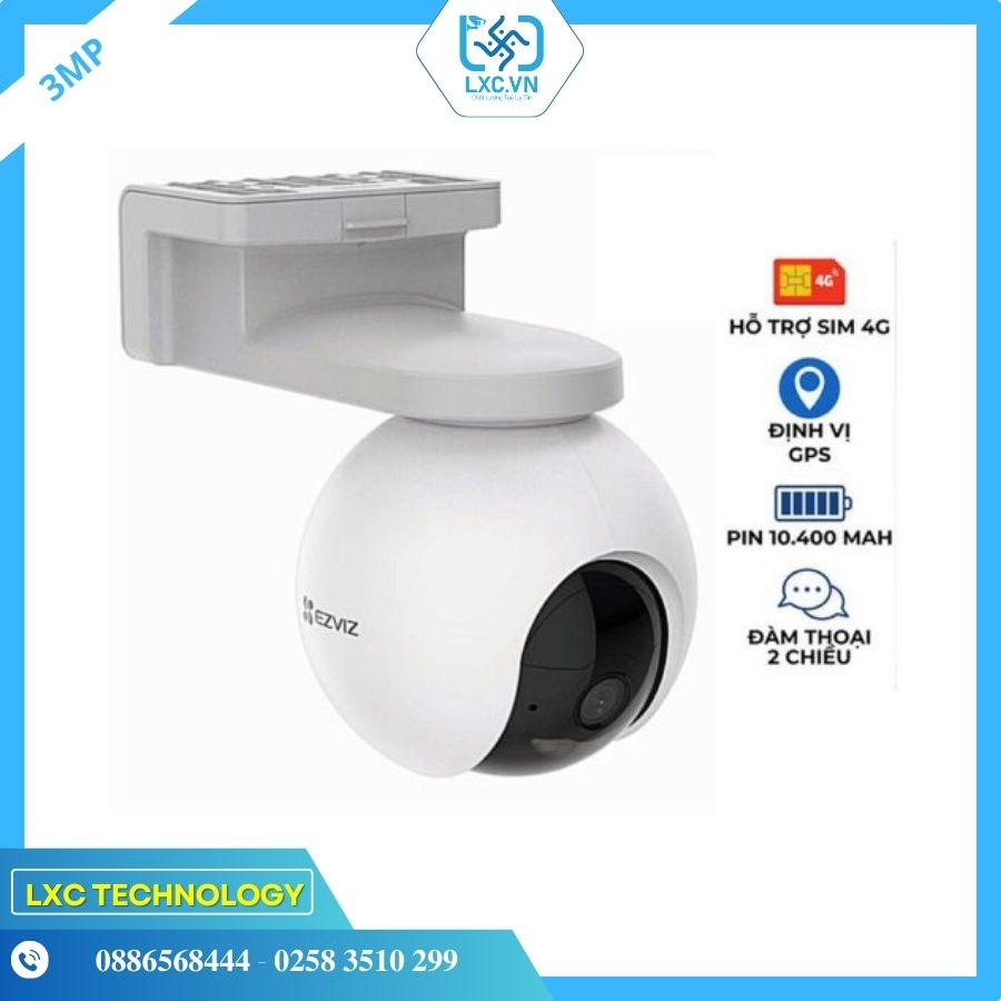 Camera Wifi quay quét dùng pin EZVIZ EB8 4G 2K 3.0MP I Chính hãng