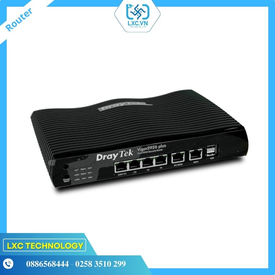 Thiết bị cân bằng tải Draytek Vigor 2926 Plus - Router VPN doanh nghiệp I Chính hãng