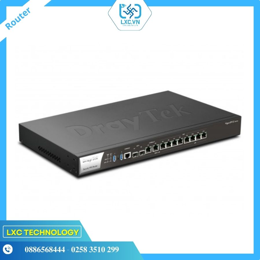 Thiết bị cân bằng tải DrayTek Vigor3912S - Router cân bằng tải hiệu năng cao 10G I Chính hãng